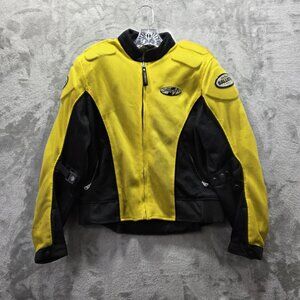 Joe Rocket Jacket Womens Medium Yellow Black Ballistic Series Mesh Motorcycle